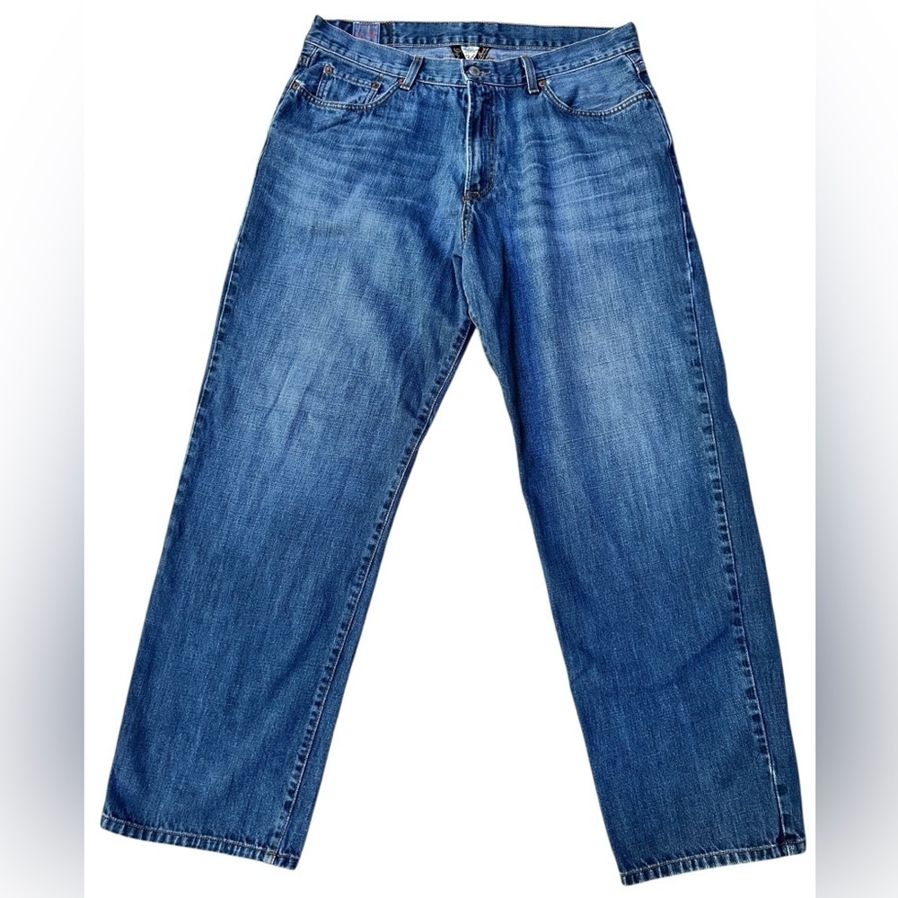 Lucky Brand Classic Relaxed Baggy Jeans Men’s Blue Denim Loose Fit Casual, 36